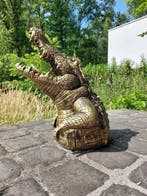 Beeld, crocodile head - 44 cm - polyresin