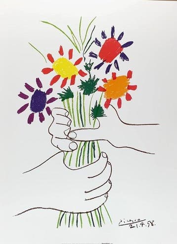Pablo Picasso (1881-1973) (after) - Flowers Bouquet, 1958 -