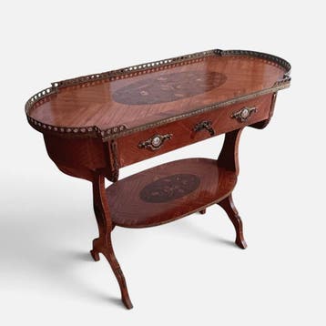 Wandtafel - Hout, Messing, Porselein, Brons