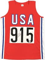 U.S.A - Atletiek - Carl Lewis - Rood op maat gemaakt shirt -, Nieuw
