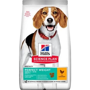Hills Science Plan Hond Adult Perfect Weight Medium Kip..., Verzenden, Nieuw