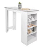 Luxe Bartafel met opbergruimte en planken – Wit Houtlook, Verzenden, Nieuw