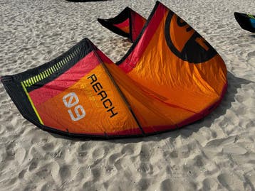 2026 North Reach 9m Kite Orange, Watersport en Boten, Ophalen of Verzenden, Gebruikt, 9 m²