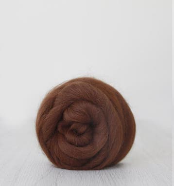 Alpaca  hazelnoot in lont, Hobby en Vrije tijd, Spinnewielen en Spinnen, Ophalen of Verzenden, Nieuw, Spinwol