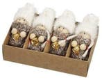 Meisjes kabouter hangers Bruin Wit 7 cm set van 4 stuks, Hobby en Vrije tijd, Knutselen, Ophalen of Verzenden, Nieuw