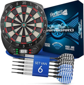 Elektronisch dartbord - 8 spelers | Retourdeal 34% Korting, Sport en Fitness, Darts, Ophalen of Verzenden, Zo goed als nieuw, Dartbord met pijlen
