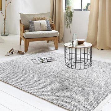 2dekans | Lifa Living Vloerkleed – Wol & Katoen – Geweven –, Ophalen of Verzenden, Zo goed als nieuw, Zwart