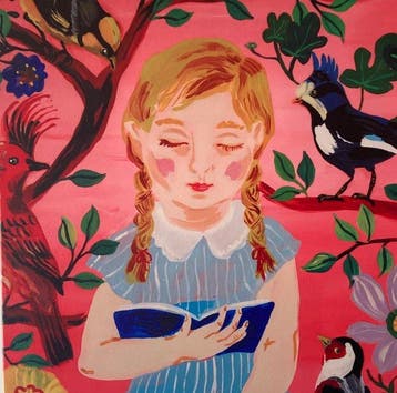 Nathalie Lété (XX) - The Girl Who Reads To Birds, Antiek en Kunst