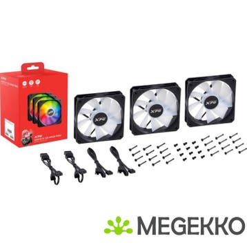XPG VENTO R 120 ARGB PWM Reverse Blade 3-Pack, Verzenden, Nieuw