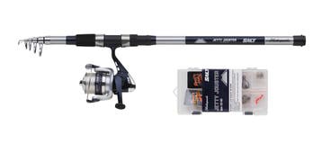 Shakespeare Salt Jetty Jouster Tele Zeevis Combo Set 2.40m, Verzenden, Nieuw