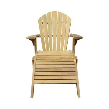 Canadian teakhouten relaxset 2-delig, Ophalen of Verzenden, Nieuw, Teakhout
