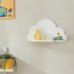 [en.casa] Wandplank voor kinderen 25x45x10,8 cm wit, Verzenden, Nieuw