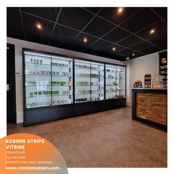 2e paasdag showroom verkoop van 9:00 / 14:00 Vitrine Masters, Huis en Inrichting, Kasten | Vitrinekasten, Glas, Met klep(pen)