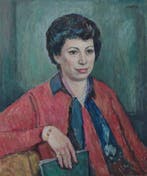 Ernst Müller-Göls (1902–2001) - Die Dame mit Perlenkette und