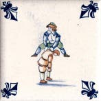 KLM Airline Business Class Delft Blue Tile Coaster - 75×75, Verzenden, Zo goed als nieuw