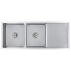 Dubbele Gootsteen RVS 111cm | Retourdeal 58% Korting, 100 tot 150 cm, Nieuw, Ophalen of Verzenden, Minder dan 100 cm