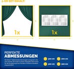 Zijwand voor paviljoen - 3x3m - 2 stuks - Groen - Tillvex®, Verzenden, Zo goed als nieuw