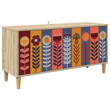 vidaXL Tv-meubel ESSEN 102 x 33 x 50 cm Sonoma Bewerkt hout, Minder dan 50 cm, Verzenden, Nieuw, Minder dan 100 cm
