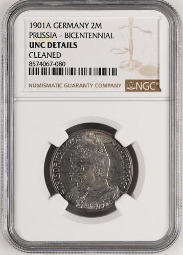 Duitsland, Pruisen Wilhelm II. 2 Mark 1901 - NGC