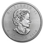 Canadian Maple Leaf 1 oz 2018 (slechts 17.5% boven spot), Verzenden, Noord-Amerika, Losse munt, Zilver
