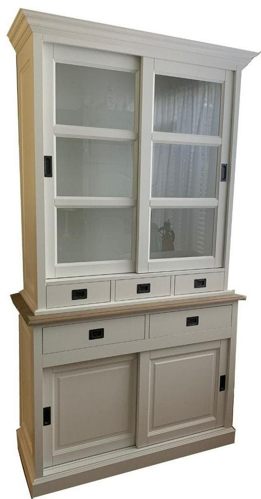 Buffetkast wit Lienden 160cm eiken bovenblad, Huis en Inrichting, Kasten | Buffetkasten, Ophalen of Verzenden