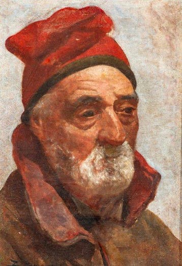 Luis Graner Arrufi (1863-1929) - Retrato de anciano con