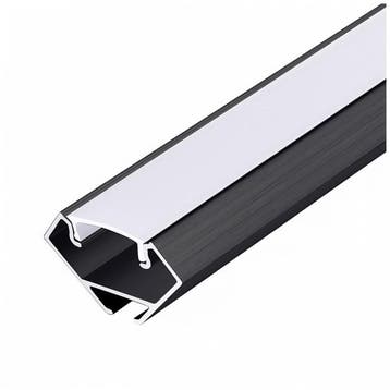 Kobi LED hoekprofiel N01 zwart 1 meter met opale afdekkap, Huis en Inrichting, Ophalen of Verzenden, Nieuw