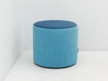 Poef Conceptuals Cilinder  - lichtblauw en donker blauw, Werkplek, Ophalen of Verzenden, Gebruikt, Overige typen