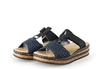 Rieker Sandalen in maat 37 Blauw, Sandalen of Muiltjes, Zo goed als nieuw, Rieker, Verzenden