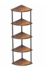 Industriële Hoekkast – 4/5 Lagen Hout en Metaal Opbergrek, Huis en Inrichting, Kasten | Boekenkasten, Verzenden, Nieuw