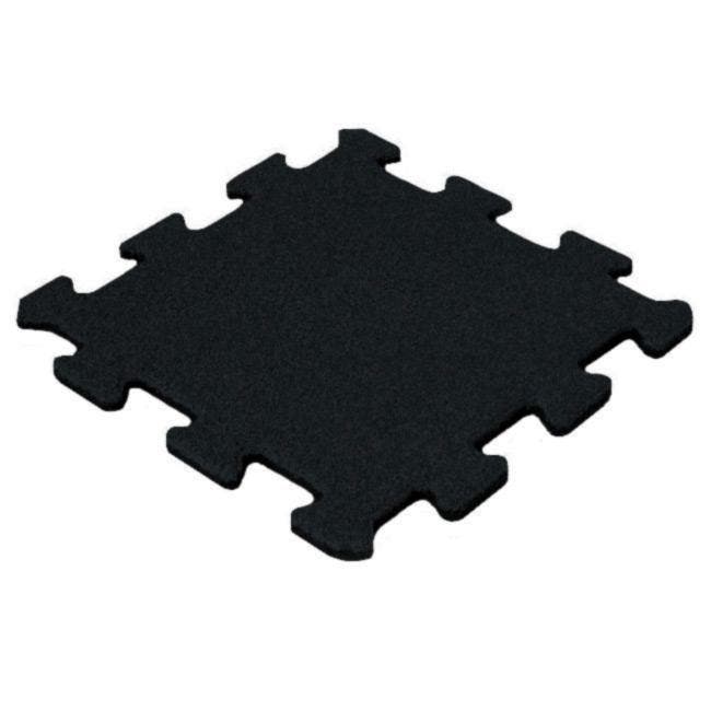 Rubber puzzel tegel 15 mm - 50 x 50 cm - Zwart - Fijn, Tuin en Terras, Tegels en Klinkers, Verzenden