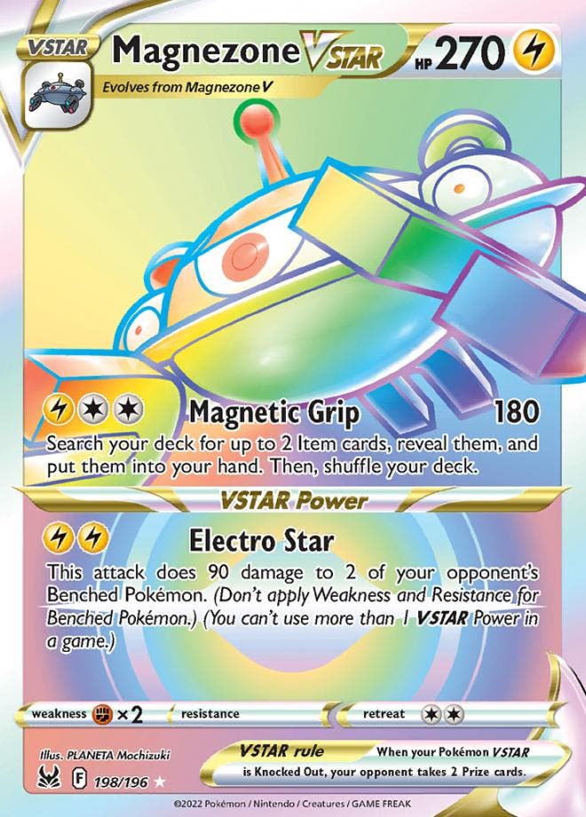 Magnezone VSTAR 198/196 lost Origin, Hobby en Vrije tijd, Verzamelkaartspellen | Pokémon, Losse kaart, Nieuw, Foil, Ophalen of Verzenden