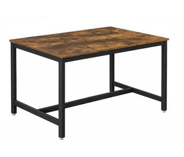 Hoppa! KDT68X Vintage Ijzeren Eettafel van €79 voor €43, Huis en Inrichting, Overige materialen, 100 tot 150 cm, Nieuw, Rechthoekig