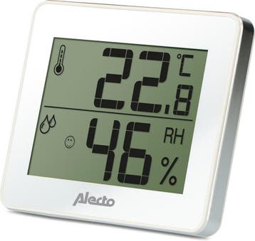 Thermometer binnen - Hygrometer - Wit - Alecto - WS-55, Verzenden, Zo goed als nieuw