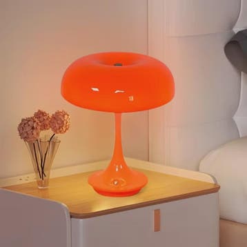 Moderne Oranje Mushroom Tafellamp met Touch Control - 3 Kleu, Verzenden, Nieuw