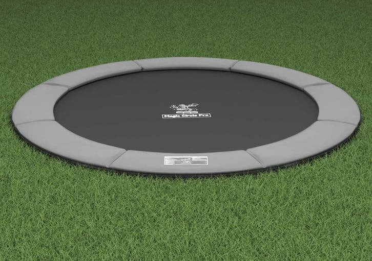 Flat to the Ground Trampoline Magic Circle Pro Grey 366 cm, Kinderen en Baby's, Speelgoed | Buiten | Trampolines, Nieuw, Ophalen of Verzenden