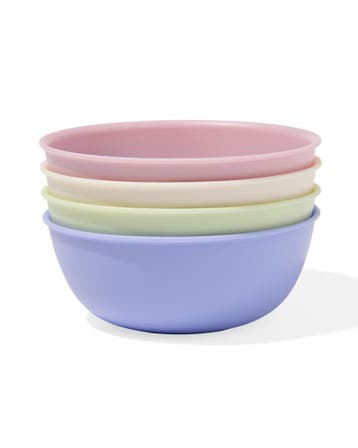HEMA Bakjes 430ml kunststof pastel - 4 stuks, Verzenden, Nieuw