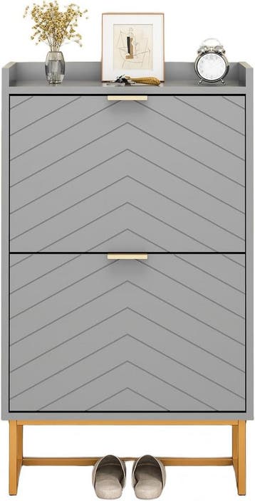 UEV Schoenenkast met 2 kleppen, smal, schoenenkast voor hal, Verzenden, Zo goed als nieuw
