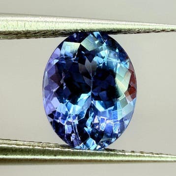 Zonder minimumprijs - 1 pcs Blauw, Violet Tanzaniet - 2.15, Sieraden, Tassen en Uiterlijk, Nieuw