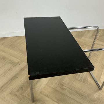 Thonet B 109 design klaptafel, bruin - chroom, Ophalen of Verzenden, Gebruikt