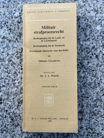 Militair strafprocesrecht, Boeken, Gelezen, Verzenden, Nederland, Juridisch en Recht