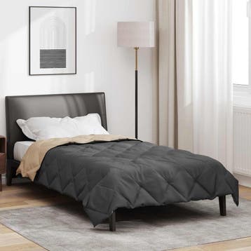 vidaXL Zomerdekbed 200 x 135 cm Zomer 200 gsm Antraciet en, Verzenden, Nieuw