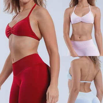 Naadloze Yogaset Dames: Sportbeha met Halternek & High Waist, Verzenden, Nieuw