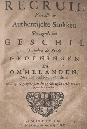 Anon. - Recrueil van alle de Authentijcke Stukken raeckende