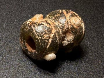 Keltisch Glas Magnifiek, subliem, zeldzame dubbele kraal met