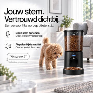 Happy Things® SmartBite Automatische Voerbak Kat met Camera, Ophalen of Verzenden, Zo goed als nieuw