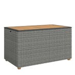 Tuinbox 450 L Polyrattan Waterdicht Kussenbox Met FSC-houten, Verzenden, Nieuw