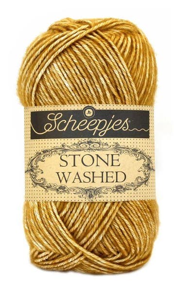 Scheepjes Stone Washed - 809 Yellow Jasper - Katoen-mix Ga, Ophalen of Verzenden, Nieuw