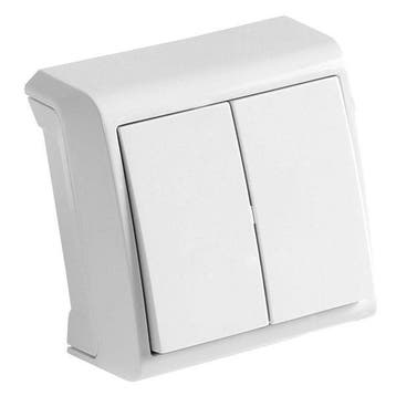Viko dubbele opbouwschakelaar Wit IP44 Vera, Ophalen of Verzenden, Nieuw
