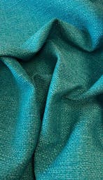 Gemêleerde stof turkoois/licht petrolkleur gemaakt in Italië